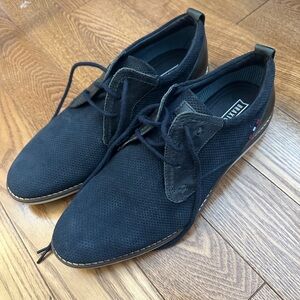 Braxton Navy Suede Lace Up Shoes for Men Size 8